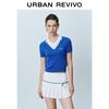 UR Women's Color-Block Letter Short Sleeve Knit Top
