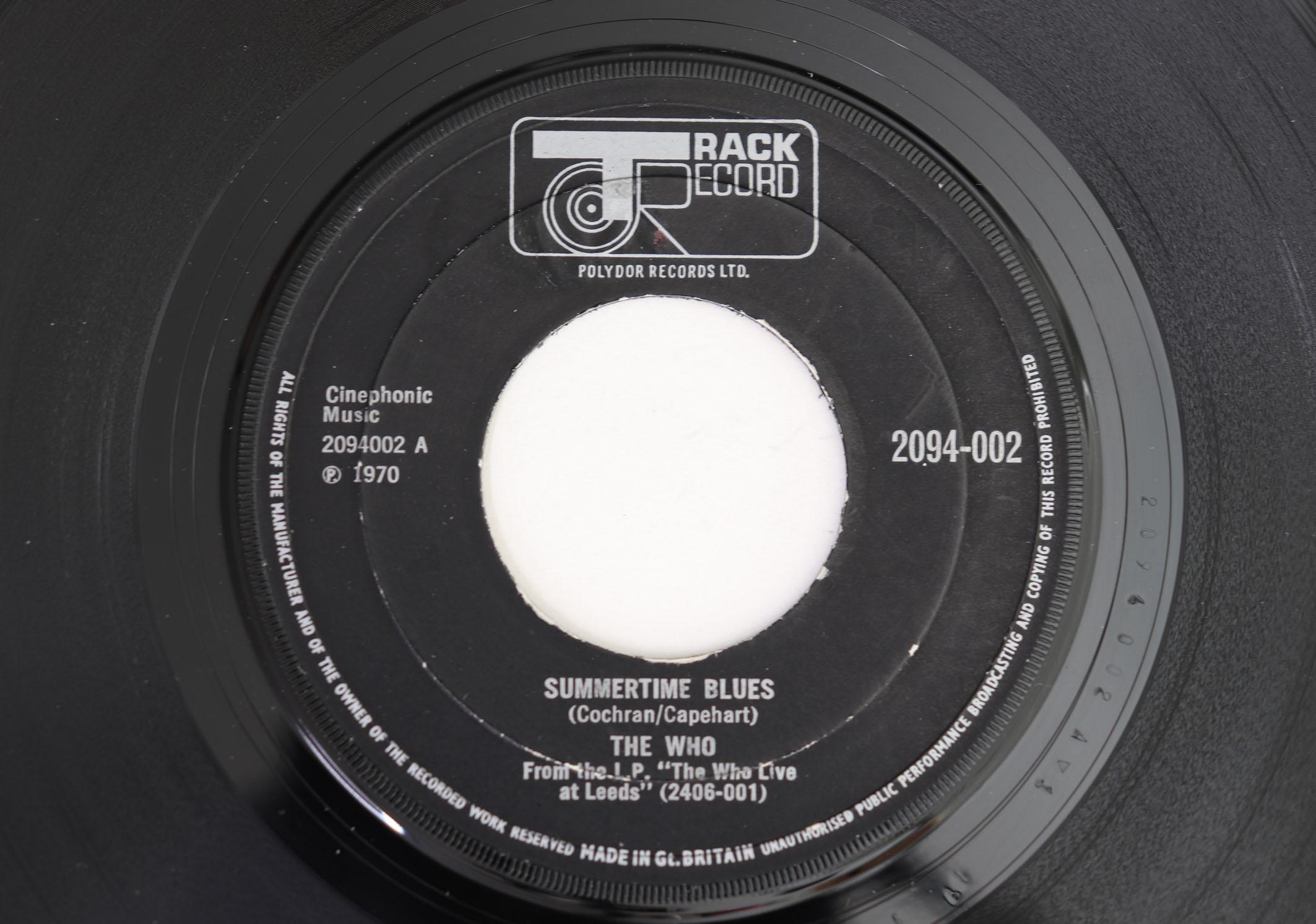 

7inch Record WHO Summertime Blues Heaven And Hell 2094002 TRACK 1970 UK Rock Used