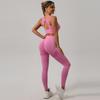 Summer Autumn Yoga Sets Women Workout Outfits High Waist Leggings Sleeveless Sports Top Fitness Set Seamless Gym Tracksuit