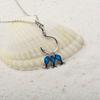 Opal Fish Hook Pendant Necklace for Women - Fashionable Clavicle Chain for Spring & Summer