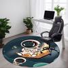1pc Space Explorer Office Round Area Rug, Under Office Chairs Bedroom Living Room Home Decor, Room Deco