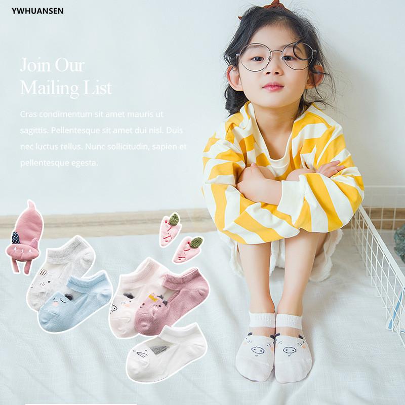 5 Paare/Los Frühling Sommer Dünne Mädchen Socke Kinder Baumwolle Netz Bootssocke Lieblich Tier Atmungsaktiv Kleinkind Jungen Knöchelsocke