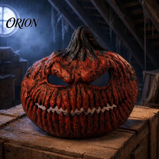 Breathable Halloween Costume Mask Pumpkin Mask, Scary Jack O Lantern Face for Party, Soft Comfortable Lightweight Cosplay Adults, Adjustable