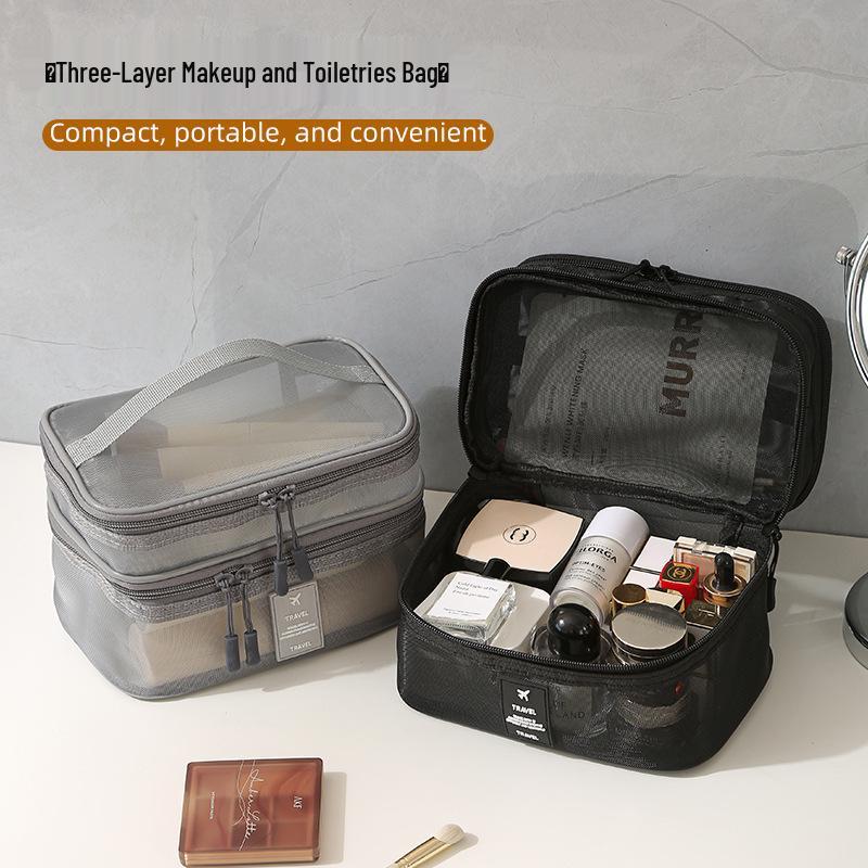 Large Capacity Portable Makeup and Skincare Travel Bag
