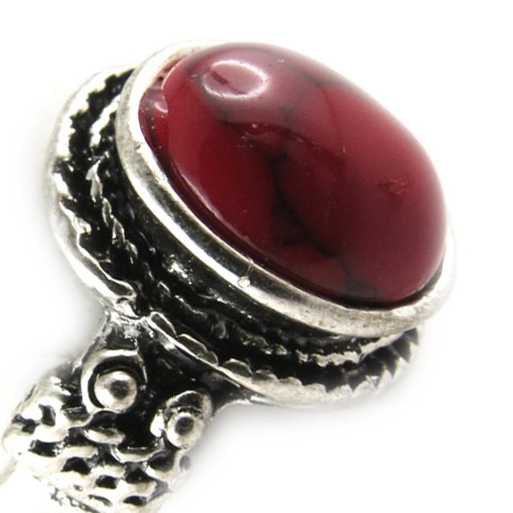 Ethnic Ring 'Mineralia' Red - 27x15 Mm