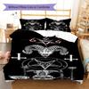 Satan Symbol Pattern Bedding,Quilt Set Quilt Cover Pillowcase Home Birthday Gift (1 * duvet cover + 2 * pillowcase, without core)