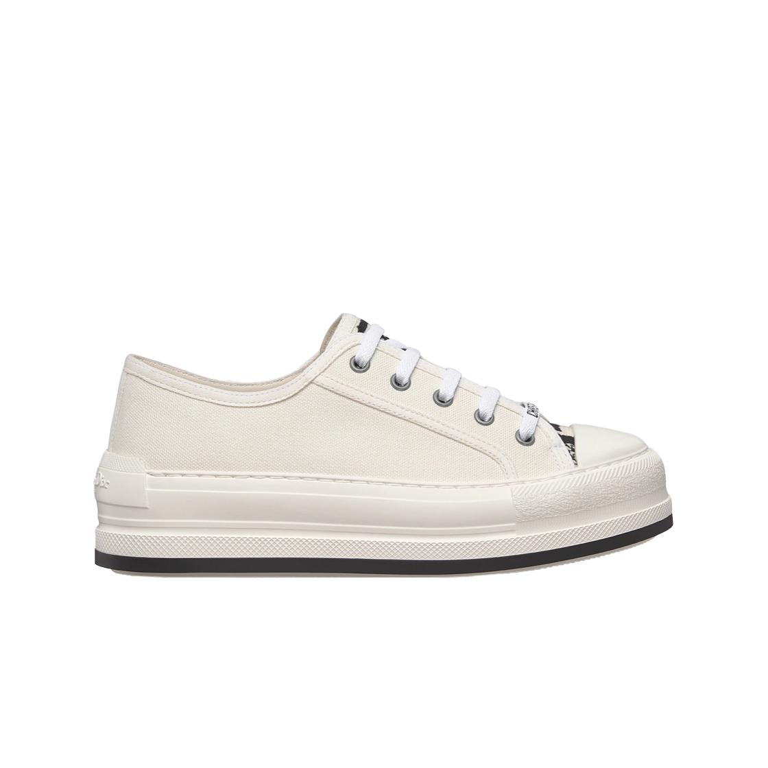 

(ш) Кеди на платформі Dior Walk n dior Вишита бавовна Білий EU 39W