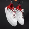 Men's Sport Shoes White Leather Sneakers Men Summer Casual Vulcanized Shoes Male Sneakers Black Skateboard Shoes Flat Sole