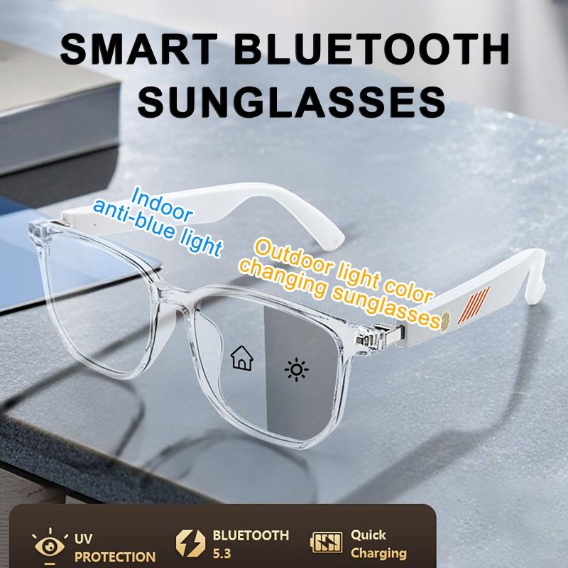 Smart Glasses Bluetooth Wireless Call Multifunktionale Anti-Blaulicht-Verfärbungsgläser Sonnenbrille zum Radfahren Bergsteigen