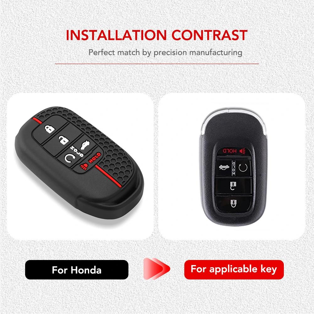 Silicone Car Key Case Keychain Key Cover For Honda Civic Accord Freed City HRV CRV Civic 11th Gen 2021 2022 2023
