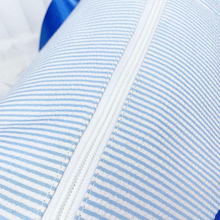 Seersucker Stripe Crossbody & Pillow Handbag - Minimalist, Foldable Travel & Beach Bag