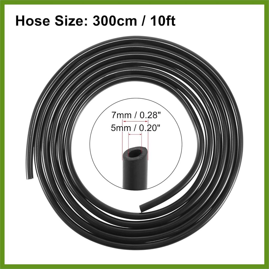 Car Windshield Washer Hose Kit 300cm 10ft Windshield Washer Nozzle Hose with Connectors for Toyota Corolla Tundra Land Cruiser 85321-28020 Vehicle