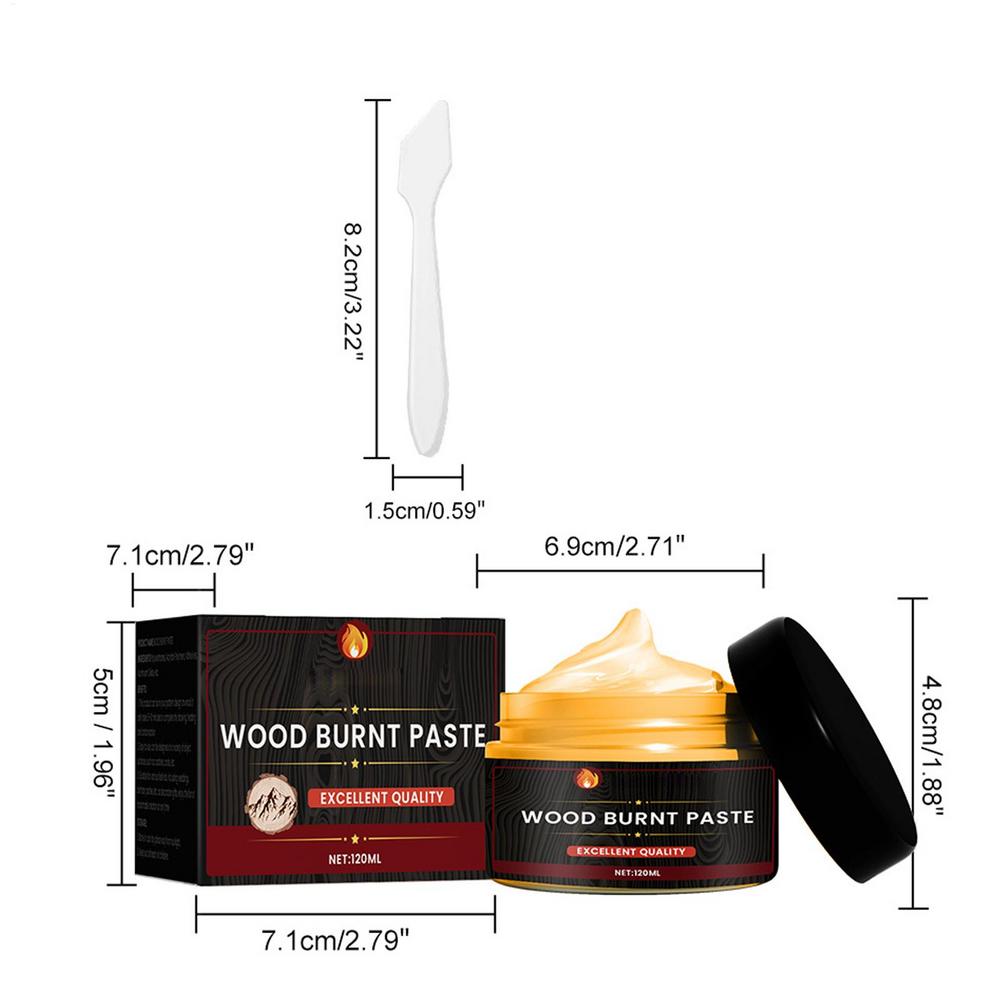 

120ML Heat Activated Wood Burning Paste Multifunctional Pyrography Gel DIY Combustion Gel for Crafting Drawing Flame Paste 120ML