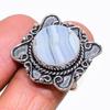 Natural Blue Lace Agate Gemstone 925 Sterling Silver Jewelry Ring Size 8 AR-16426