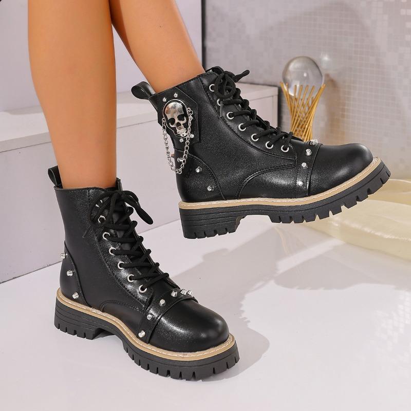 

Motorcycle Punk Booties Platform Sole Women s New Heightened Retro Sweet Cool Foreign Soft Sole 43