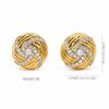 Gold-Plated Geometric Stud Earrings: High-End European & American Style, Personalized Fashion for Beach Vacations