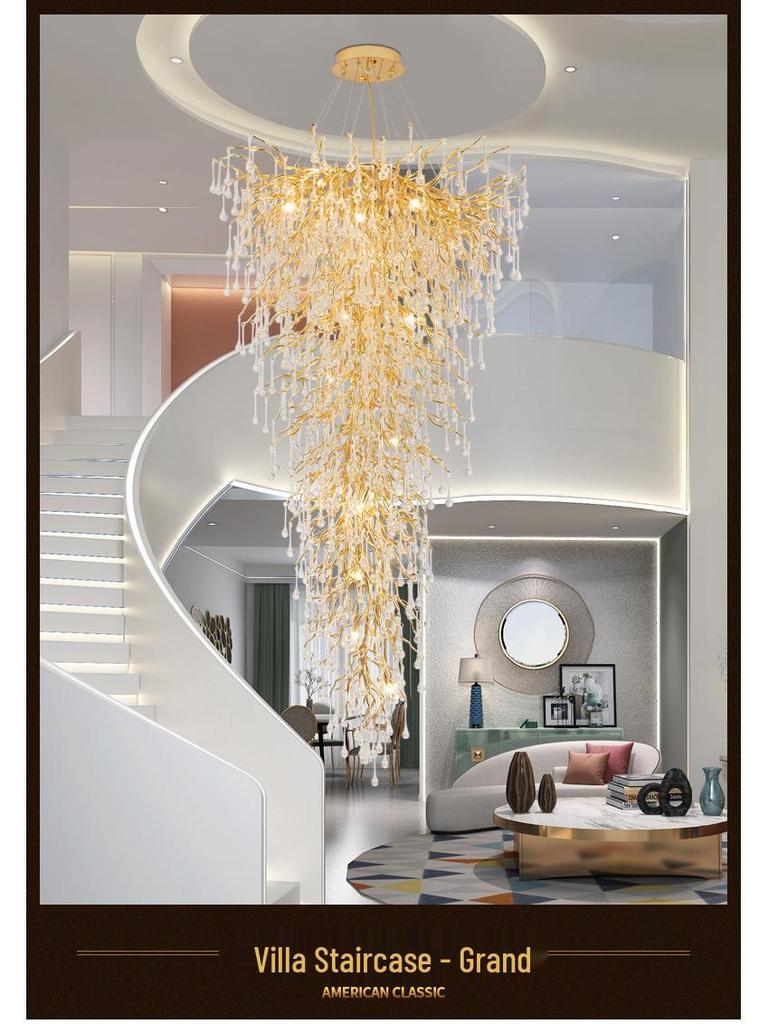 French Luxe Crystal Water Drop Chandelier - Living Room & Dining