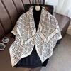 New Spring and Summer Fashion Scarf Striped Twill Shawl for Women  Big Square Scarf Sun Scarf Neck