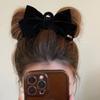 Elegant Korean Big Hair Bow Crab Claw Clip for Women Velvet Bowknot Hair Claw Ponytail Clamps Autumn Winter Hair Accessories