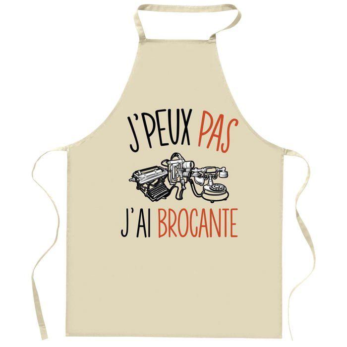 Tablier de cuisine - Planetee J'peux pas - Impression bretonne - Coton résistant - Liens réglables