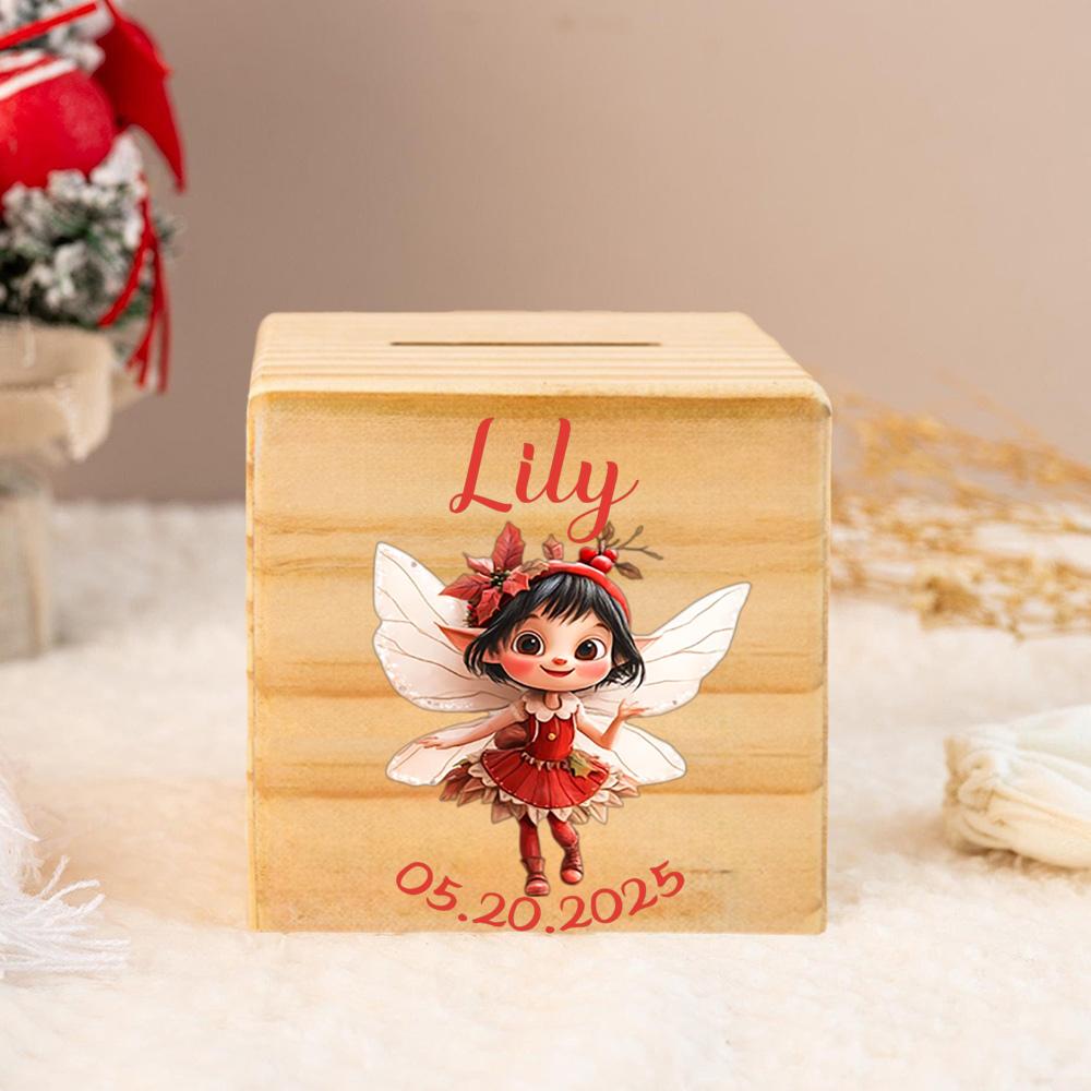 

Personalized Piggy Bank ,Wooden Money Box,Name Savings Bank,Cash Box ,Custom Coin Bank,Christmas Gift