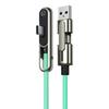 240W Fast Charging Cable With Hide Bracket USB-A/C To Type-C Dual-head Charging Cable Side-mounted Phone Charging Cable