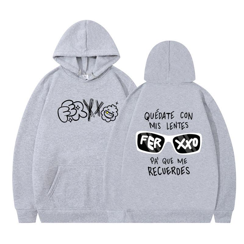 Podzim a zima Nový potisk Rap Singer Trendy značkový hip-hopový svetr Pánská volná ležérní mikina s kapucí