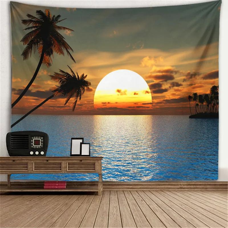 Window View Tapestry Wall Hanging Bedroom & Living Room Wall Decor Backdrop Tree Hollow Stove Hanging Large Tapestry