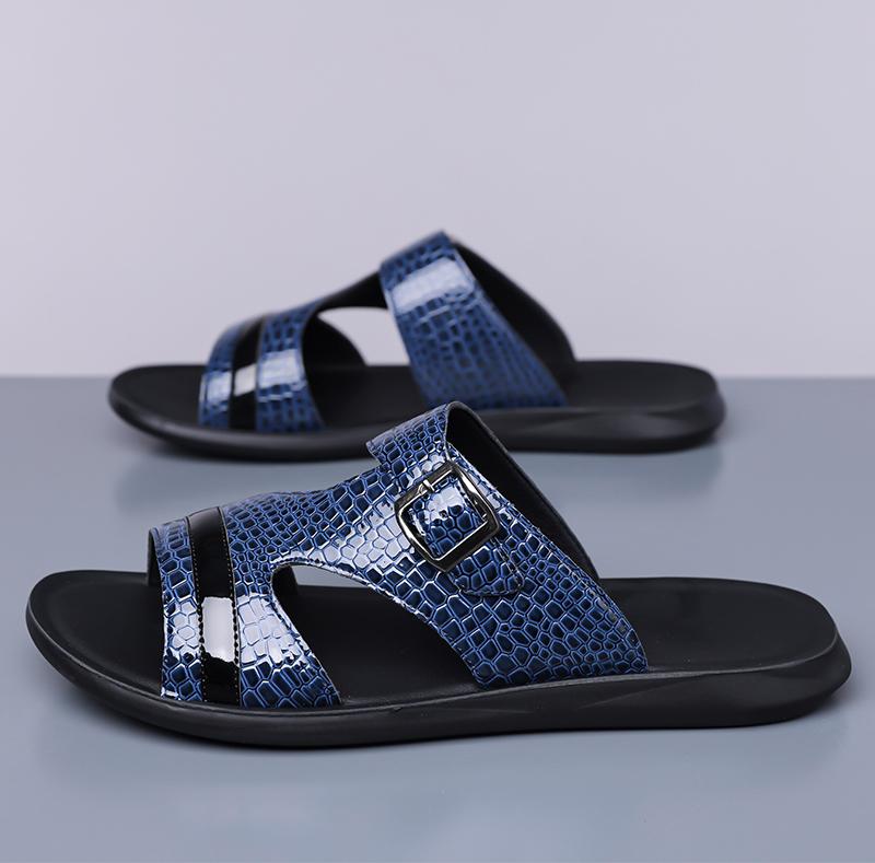 TUINANLE Men Slippers Leather Mens Shoes Slippers Casual Sandals for Men Outdoor Chaussure Homme Sandalias