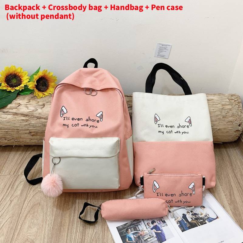 Minimalist Oxford Backpack For Middle School Girls With Waterproof Material And Spinal Protection