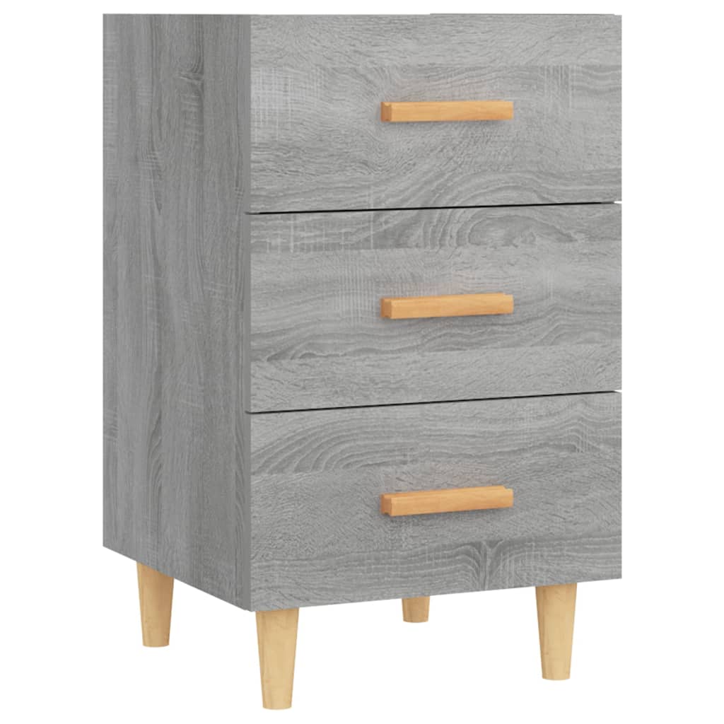 Nightstand Gray Sonoma 40 x 40 x 66 cm Engineered Wood