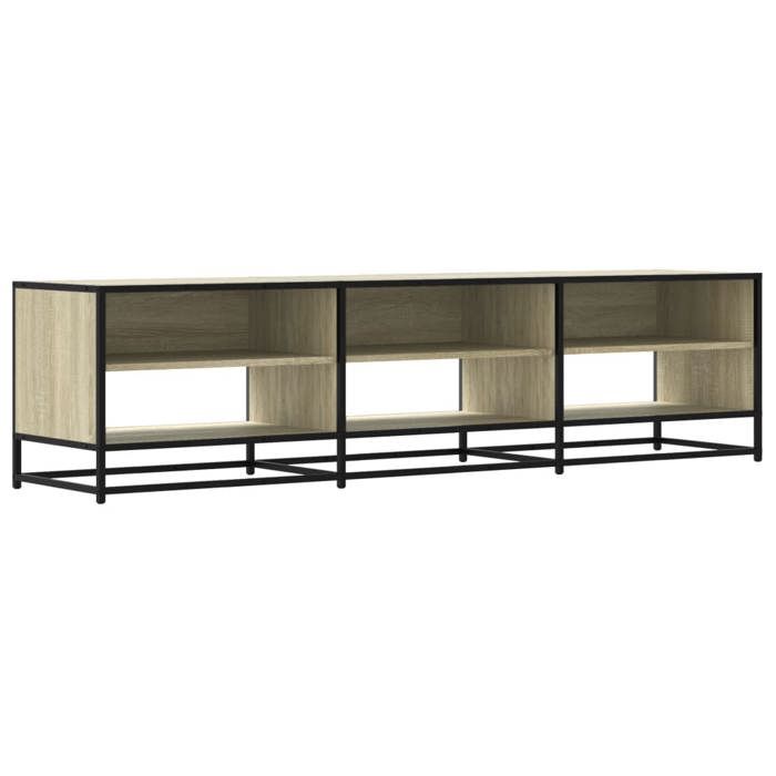 VidaXL Meuble TV chêne sonoma 180x40x46 cm bois d'ingénierie, support TV, buffet TV, meuble multimédia, banc TV, meuble 3300806