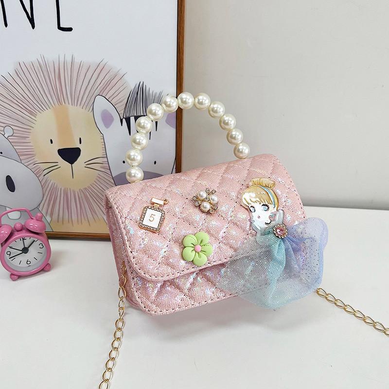 Princess Handbag For Girls Pu Leather Cute Small Shoulder Bag Daily Use