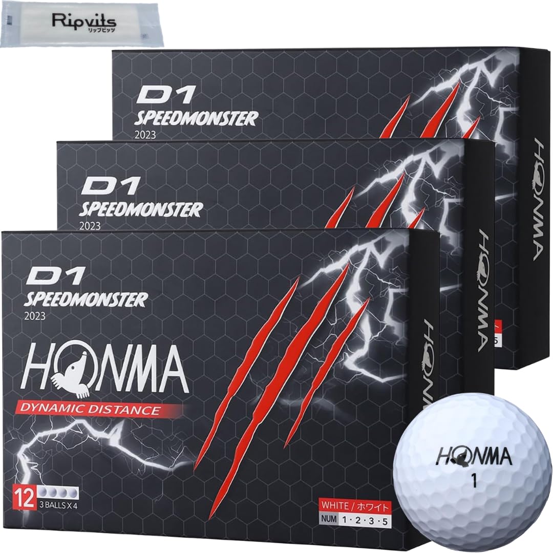 

Honma Golf d1 Speed Monster 3 Dozen with Original Cleaning Sheet Set Balls, (36 Balls), White, BTQ2302, белый
