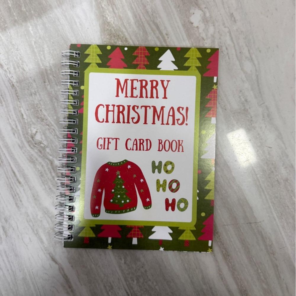 Libro de Tarjetas de Regalo de Navidad con Espiral Cuaderno de Regalo de Navidad DIY Celebración en Casa