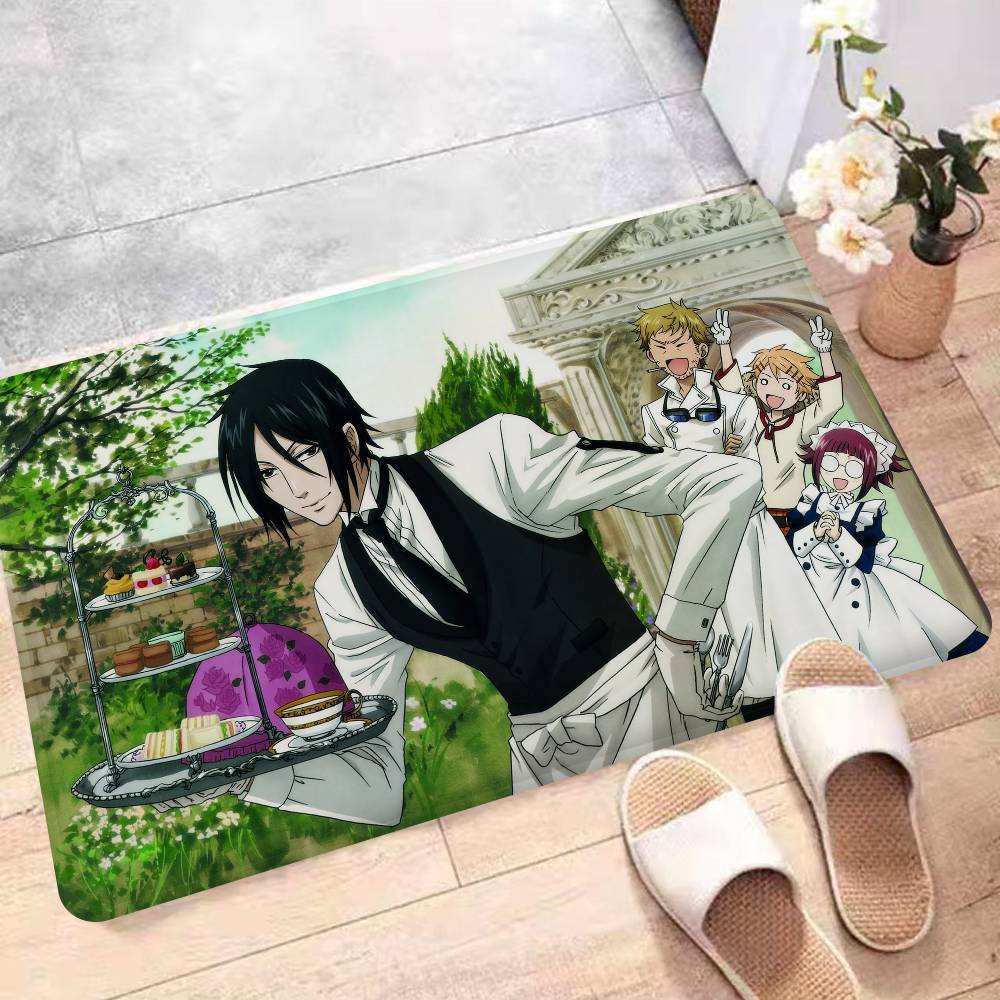 Anime Black Butler Kitchen Mat Kids Room Bedroom Decoration Balcony Anti-Slip Doormat Living Room Alfombra