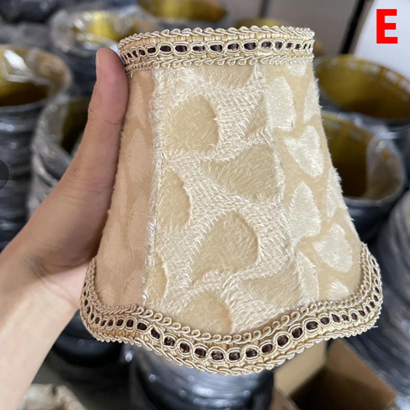 Simple Chandelier Lamp Shade Retro Candle Chandelier Cloth Lampshade Nordic Style Modern Lamp Cover For Home Decoration