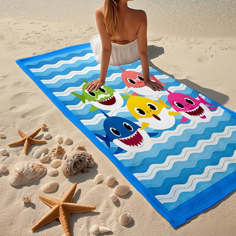 Ultra-Soft Beach Towel with Shark Theme,Ideal for Pool - Camping, Diving - Perfect Travel Essential, Vibrant Beach Towel.