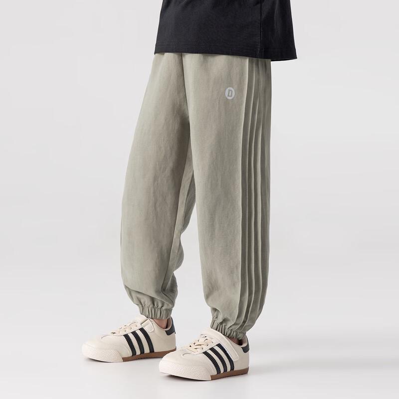 Duoduojia Boys' Breathable Lyocell Linen Casual Jogger Pants