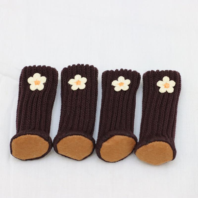 Knitted Chair Leg Covers - Wear-Resistant Anti-Slip Mats for Silent Chair & Table Foot Protection