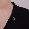 Versatile  Cherry Brooch Accessory Eye Catching Green Zircon Cherry Jewelry Pin Charm for Casual and Formal Attire