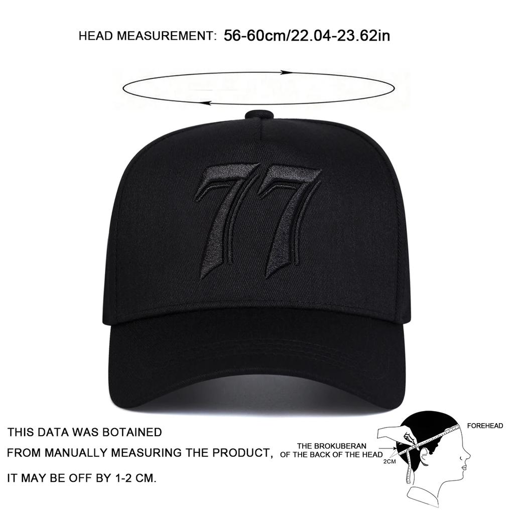 Women 77 Letter Print Embroidery Baseball Caps Spring Autumn Outdoor Use Adjustable Casual Hats Sunscreen Hat Sportss Cap For Men And