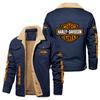 Hot Sale Eagle Skull Ha Lei Locomotive Autumn and Winter Fleece European Size Cotton Jacket Sports Jacket Men's Jacket