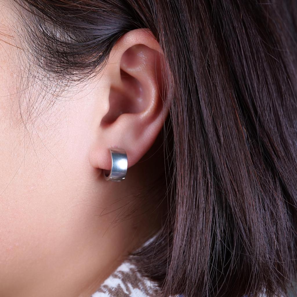 Limerencia G23 Creolen aus reinem Titan, hypoallergen, für empfindliche Frauen und Mädchen, keine Edelsteine, Titan,