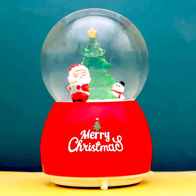 Children's Christmas Decorations: Crystal Ball Music Box Ornament for Tabletop