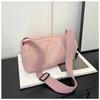 Simple Solid Color Large Capacity Lightweight Women Casual Cylindrical Bag