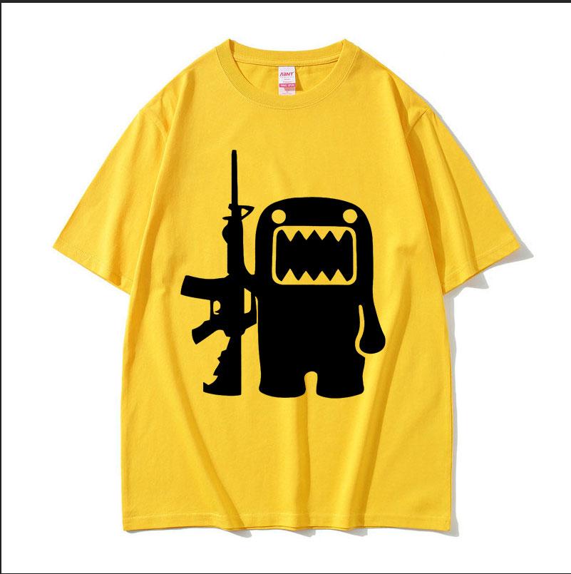 Funny Domo Kun AK47 Retro Graphic T Shirt Mens ONeck High Quality Fashion TShirt Man 100 Cotton Oversized Tshirts Streetwear