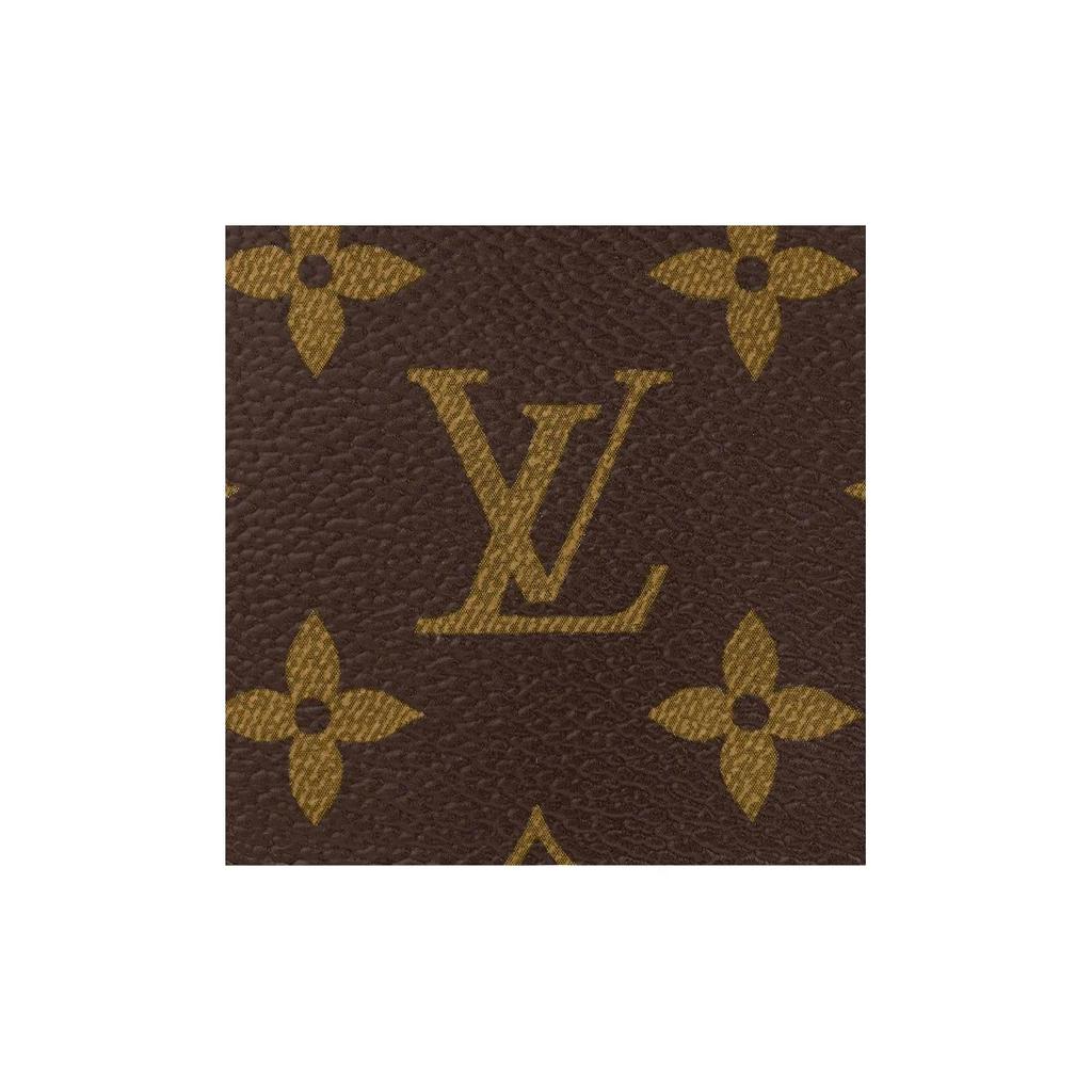 LOUIS VUITTON Romy aged floral print zipper closure canvas coin purse card holder women's brown
