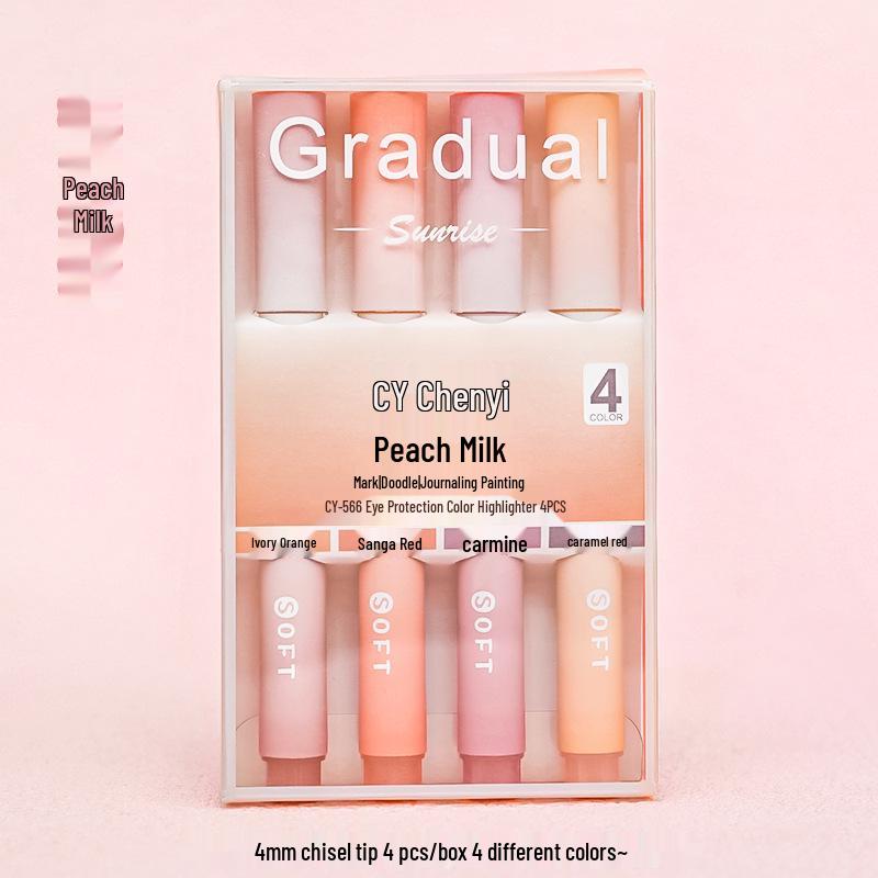 

Gradient Fluorescent Pen Set: Student Art & Note Highlighter Pens with Eye Protection