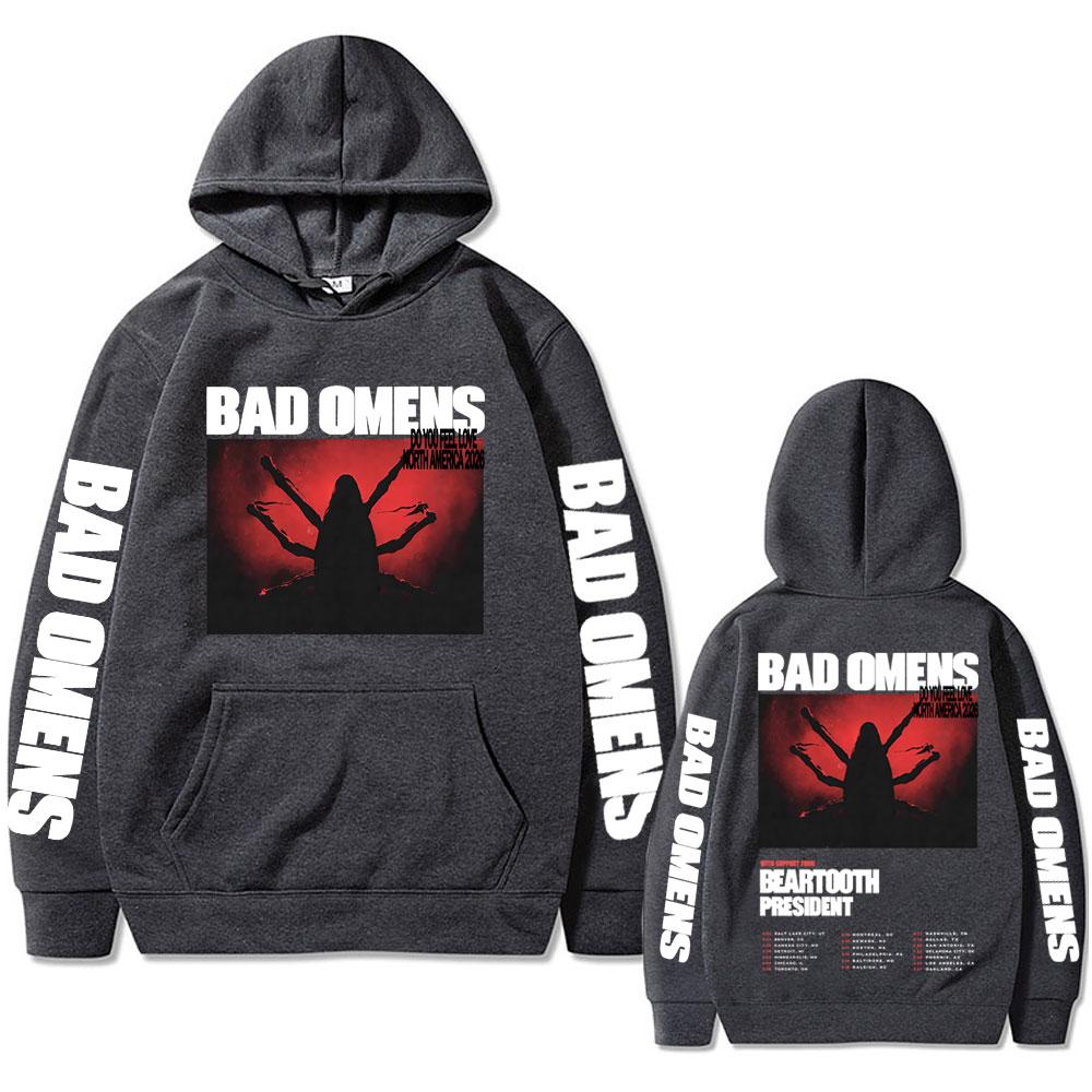 Rock Band Bad Omens Do You Feel Love Tour  Hoodie Men Women Vintage Oversized Sweatshirt Male Hip Hop Gothic Punk Streetwear